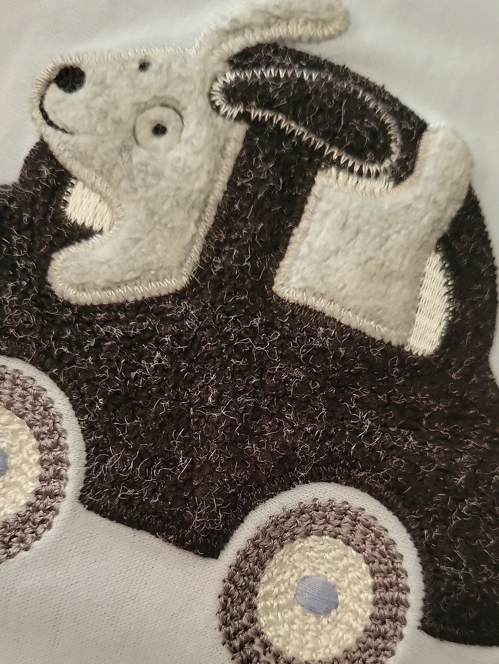Gymboree Vintage 2002 Auto Dog Embroidered Appliqued Baby Blanket